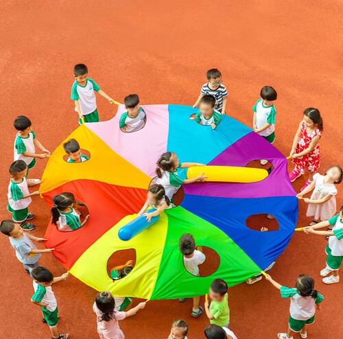 打地鼠彩虹伞八角伞幼儿园玩具