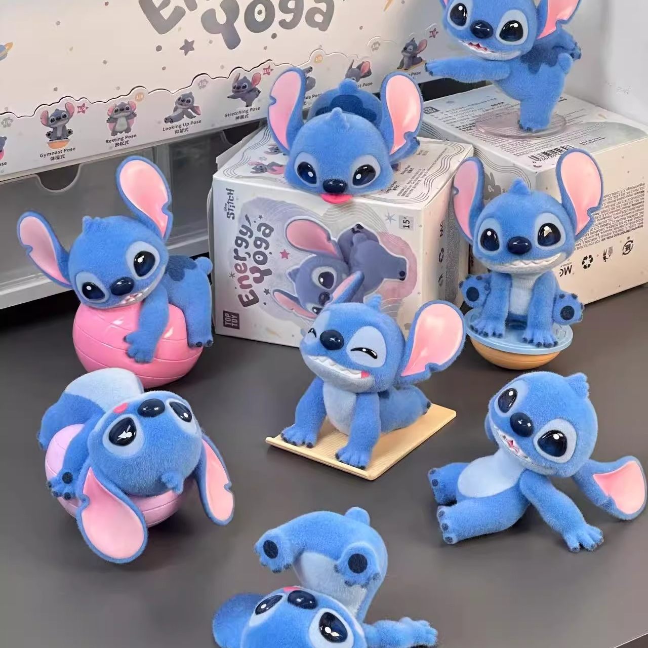 现货TOPTOY史迪奇元气瑜伽系列植绒盲盒史迪仔公仔手办摆件礼物女