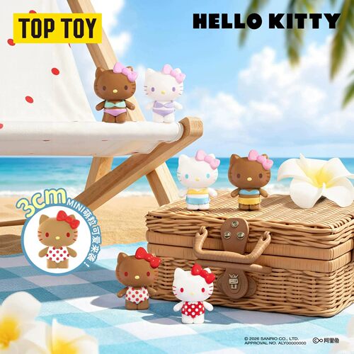 官方正品HelloKitty缤纷泳衣夏日系列MINI盲袋可爱萌粒公仔礼物女