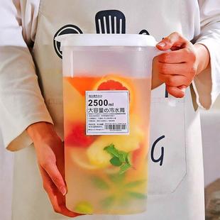 冷水壶家用食品级pp耐高温防爆水壶大容量大号冰箱热凉水壶泡茶壶