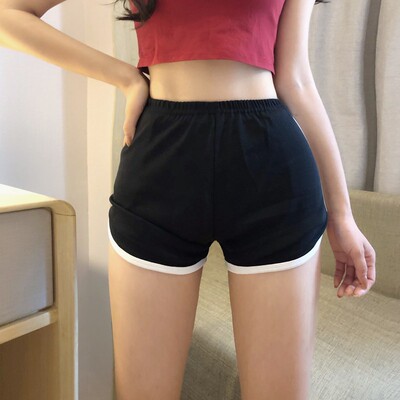 松紧腰休闲宽松三分短裤女