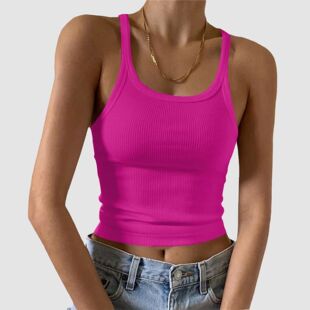 Slim fit sexy women's top t-shirt vest 吊带纯色女上衣t恤背心