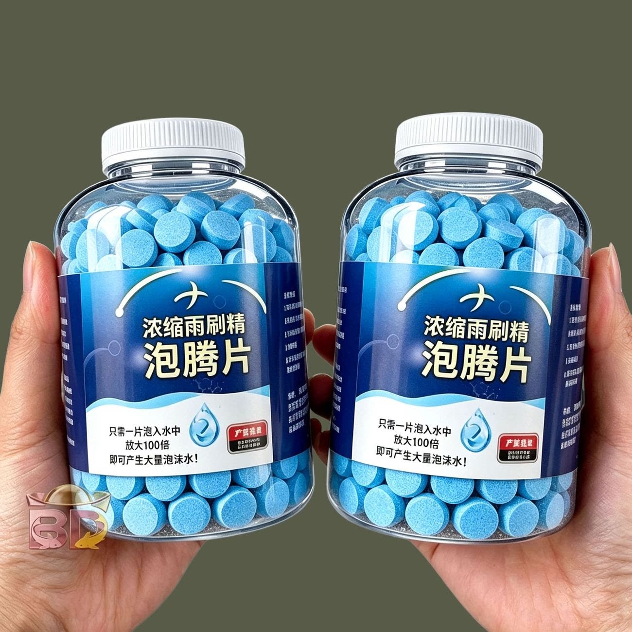 浓缩雨刷精泡腾片高效清洁车窗超浓缩固体雨刷精玻璃油膜去除