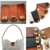 超纤皮小包盖包皮革配件插扣带针孔锁扣diy箱包手工制作品质新款