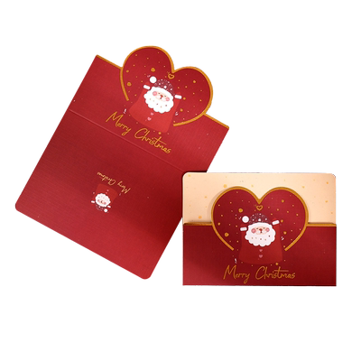 高档圣诞烫金异形贺卡