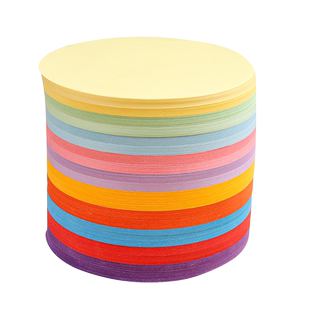 1000张圆形手工折纸10色彩纸套装幼儿园宝宝儿童学生diy专用方形剪纸彩色软厚制作材料折叠纸千纸鹤中秋灯笼