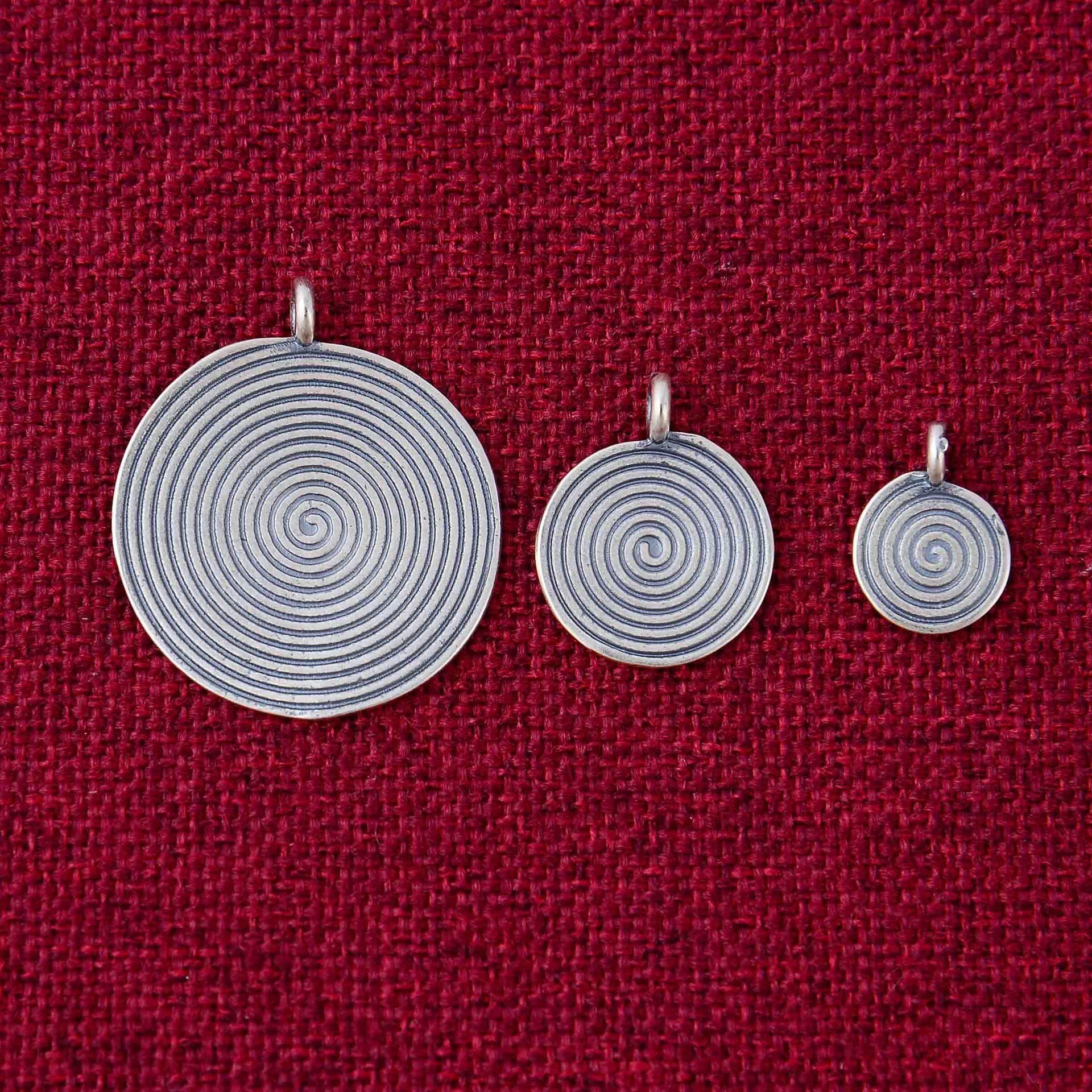 国产手工银无钢印回形纹迷宫圆形挂件 复古做旧民族风DIY手串吊坠,饰品/流行首饰/时尚饰品新,银饰配件,淘宝优惠券,粉丝福利购,淘宝优惠卷