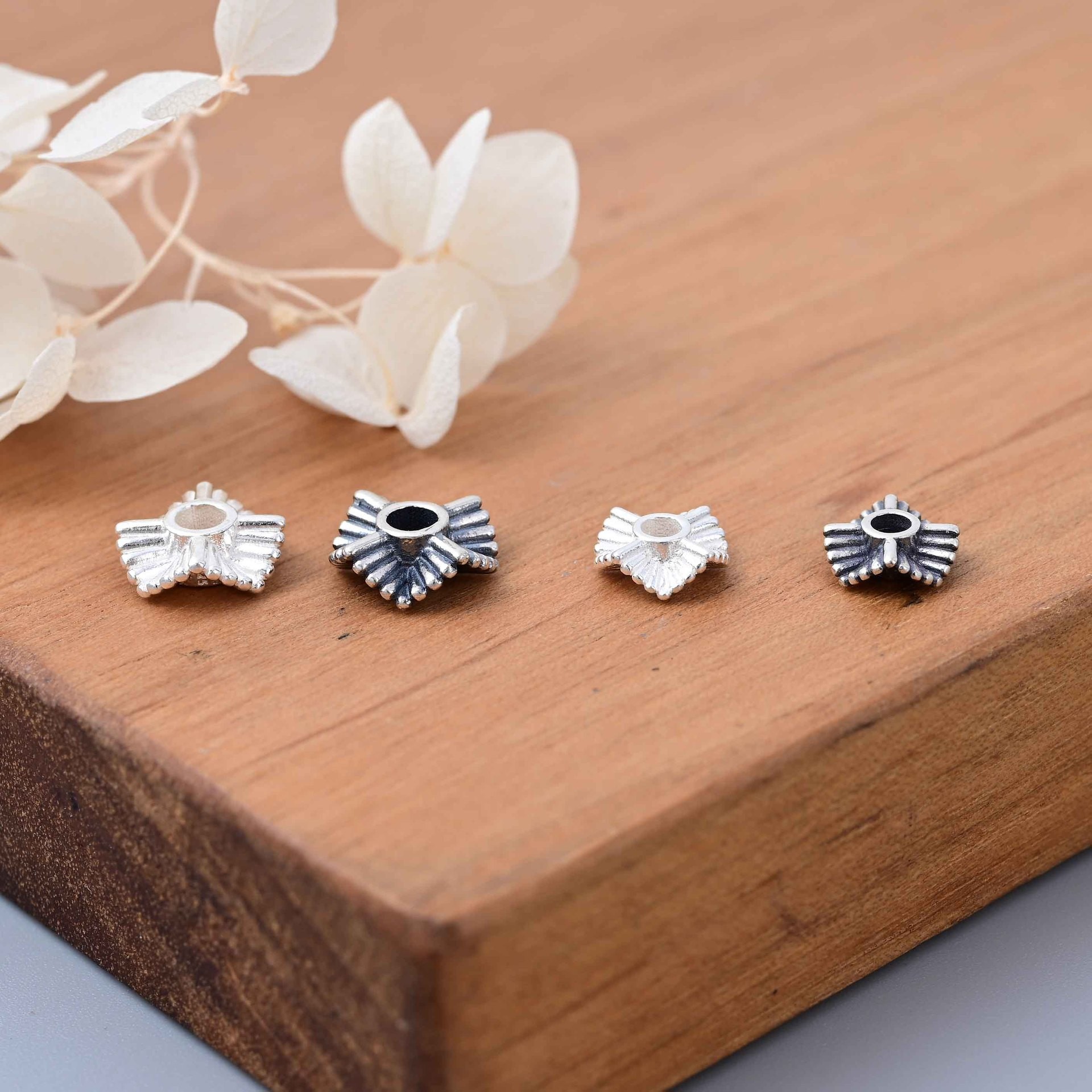 S925纯银波浪花边垫片隔片