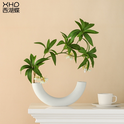 仿真绿植桌面摆件假花禅意