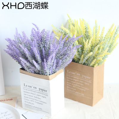 ins风格薰衣草仿真花客厅家居