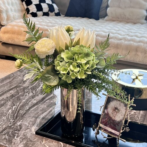【帝王花高档样板间】时尚装高档仿真花软简约花束花束样板新疆包