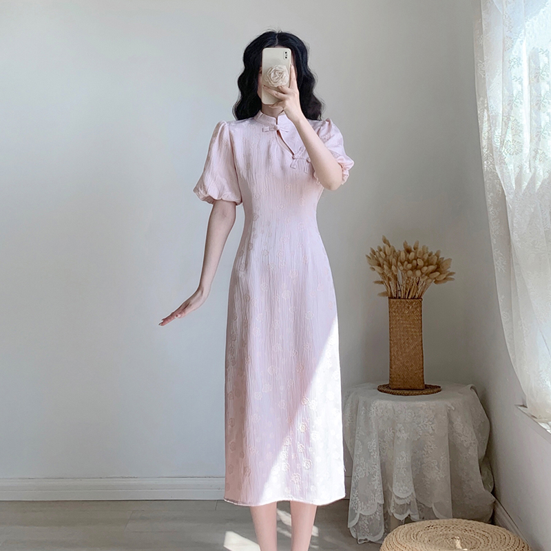 高级感新中式旗袍连衣裙