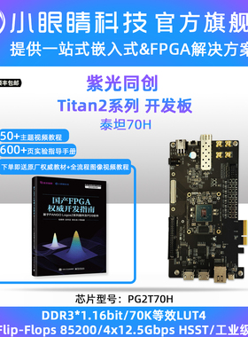 紫光FPGA开发板Titan2 PG2T70H/390H PCIe 光纤通信 FMC 国产FPGA