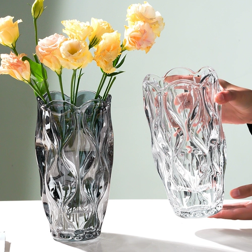 Творческий свет роскошный толстый стеклянный ваза гидропонный цветок моделирование цветочной вставки цветочная бутылка сеть