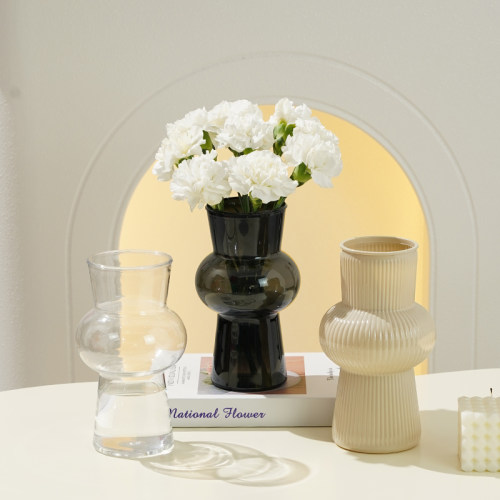 塑料耐摔欧式ins风花瓶水养鲜花插花瓶餐桌办公桌面客厅装饰摆件