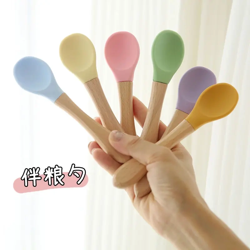 宠物勺罐头勺硅胶勺拌饭勺木柄