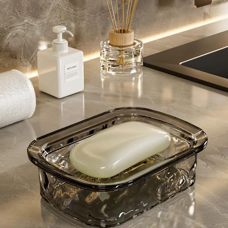 肥皂盒2025新款高级轻奢带盖家用大号洗衣皂盒子双层沥水盒香皂盒