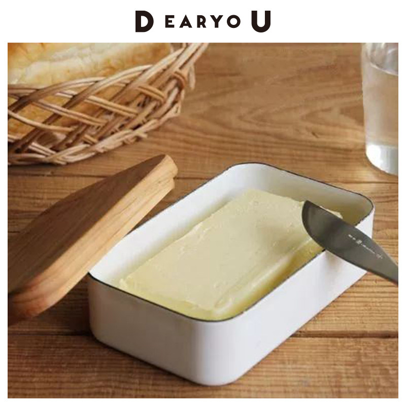 野田珐琅日本进口牛油冰箱储存盒