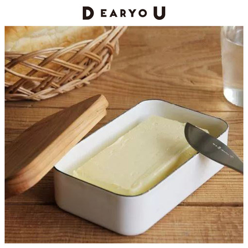 野田珐琅日本进口牛油冰箱储存盒