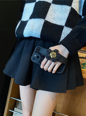 小香风花朵手腕带适用opporeno15手机壳reno14/13/12pro防摔套reno11全包reno10斜跨findx9/8挂绳A6/A5/A3x女