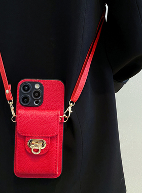 皮质卡槽零钱包适用华为pura70pro手机壳pura80斜跨mate80pro可背带mate70全包nova15/14/12高级感mate60男女