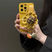 xr潮流16pro女款 马卡龙夏日黄花朵腕带适用iphone17pro手机壳16promax保护壳13斜挎15pro背带14挂绳12 11个性