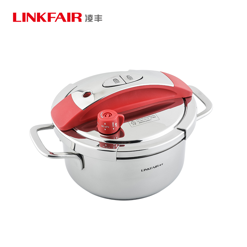 凌丰 316不锈钢压力锅高压锅防爆级别120pka 配玻璃盖蒸笼