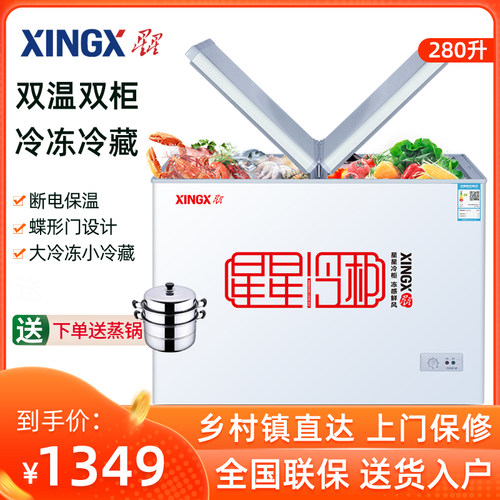 星星双温冰柜家用商用小型雪糕柜