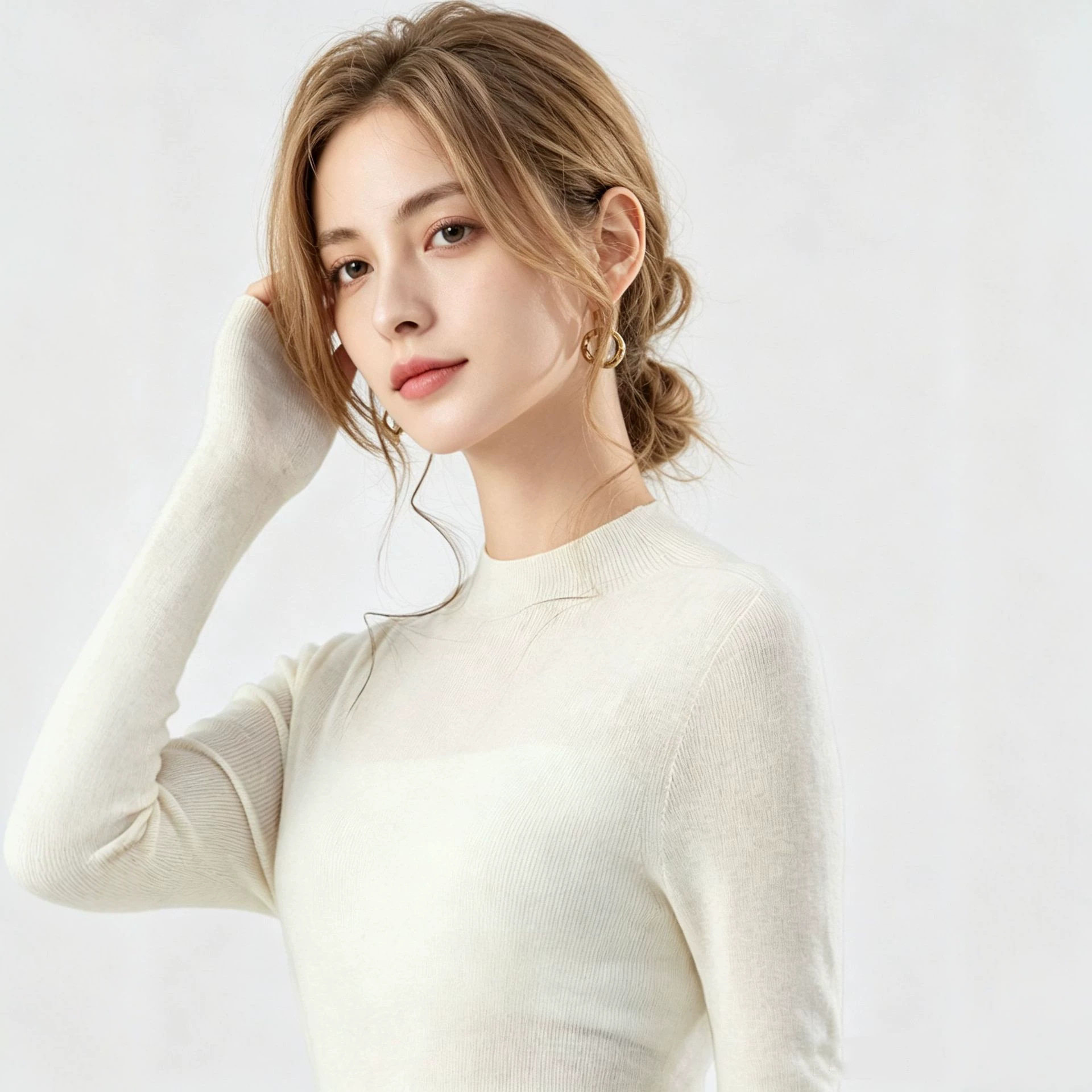 濮院100%羊毛半高领毛衣无缝一体羊毛衫针织打底衫女装羊毛打底衫