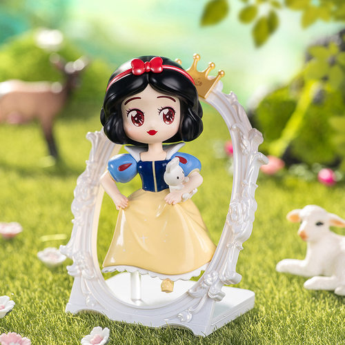 迪士尼逐梦公主正版盲盒潮玩白雪公主桌面摆件手办女孩礼物