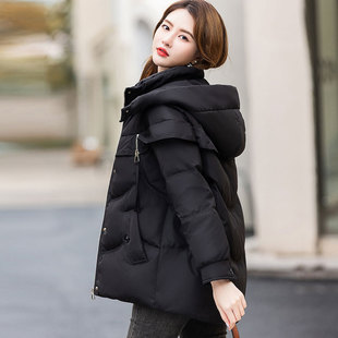 小款羽绒服女短款2026冬季新款时尚洋气中年妈妈冬装连帽加厚外套