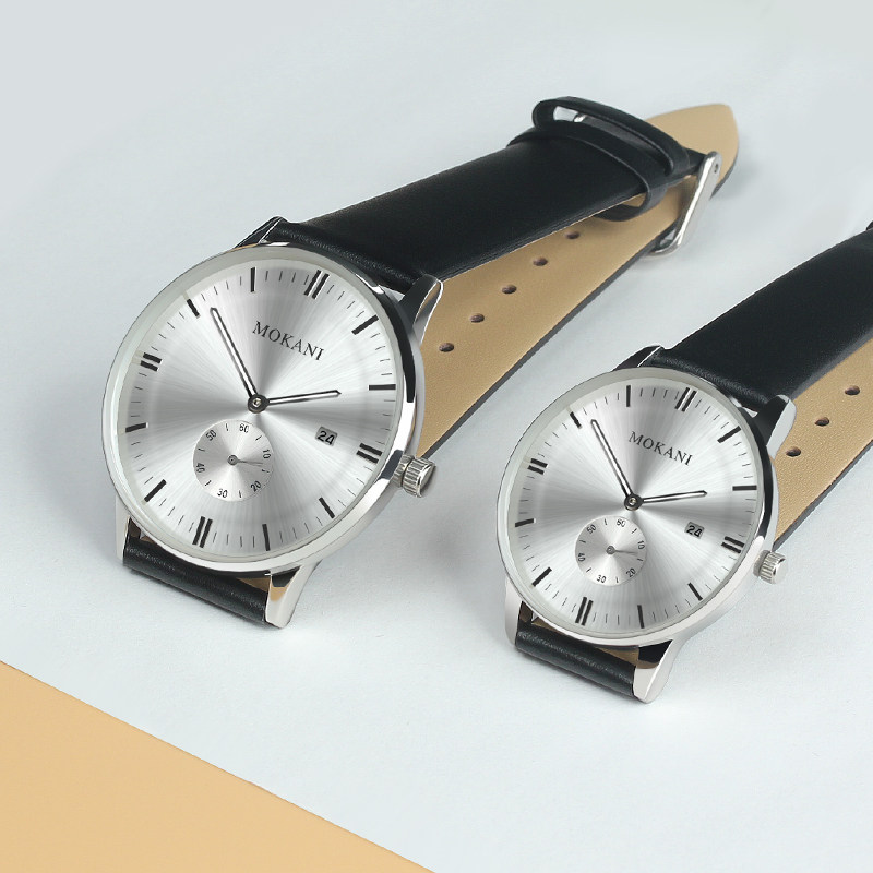 MOKANI品牌情侣手表国产石英腕表简约男女表夜光防水走时准确国表