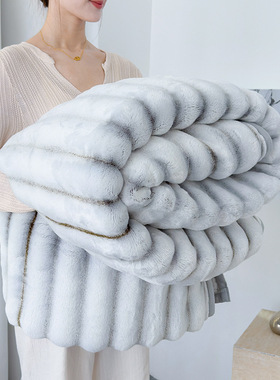 Tokas winter thicken blanket rabbit-fleece imitation blanket