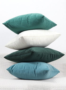 Velvet solid-colo throw pillow for fabric sofa cushion cover