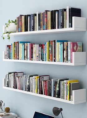 Wall shelving wall hanging bookshelf without perforating