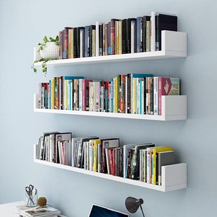 Wall shelving wall hanging bookshelf without perforating