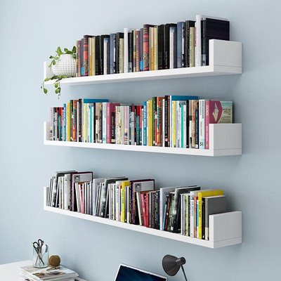 Wall shelving wall hanging bookshelf without perforating
