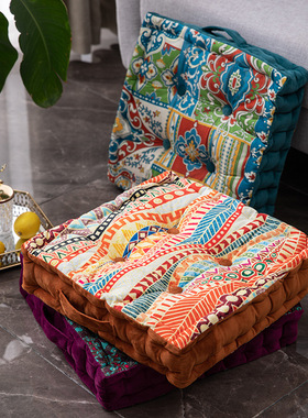 New floor thickened square seat cushion printed tatami futon