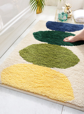 Flocking bedroom living room carpet kitchen bathroom doormat