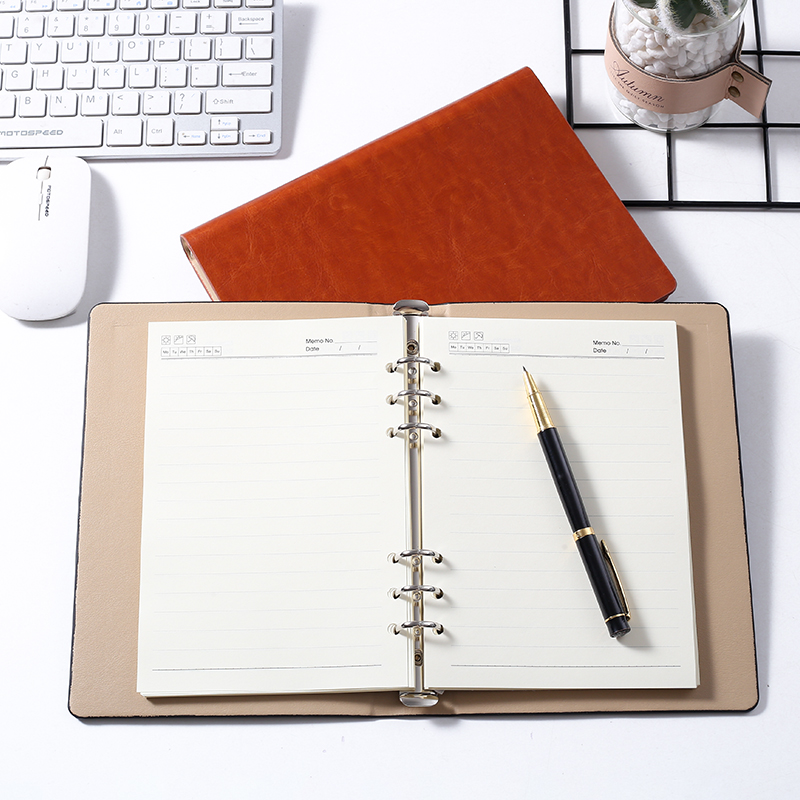 简约商务办公活页笔记本子定制