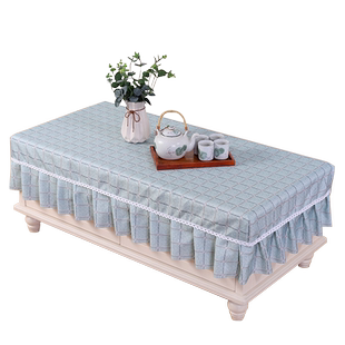 茶几桌布防水防油长方形蕾丝防尘罩布艺免洗餐桌罩盖布茶几布罩套