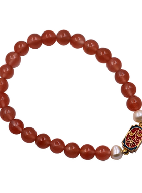 见欢喜【繁花】天然女南红玛瑙