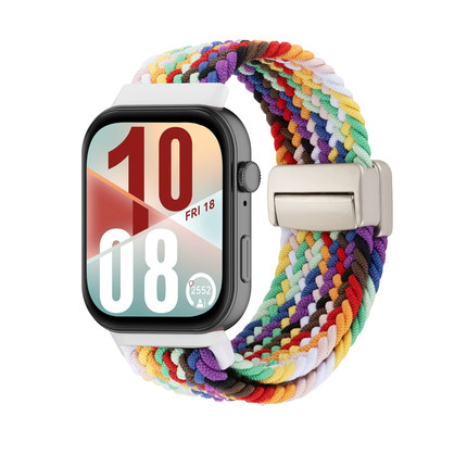 适用华为FIT3手表带Watch FIT4 pro表带fit4新款编织磁吸腕表fit3尼龙编织回环智能运动4代手环男女替换腕带