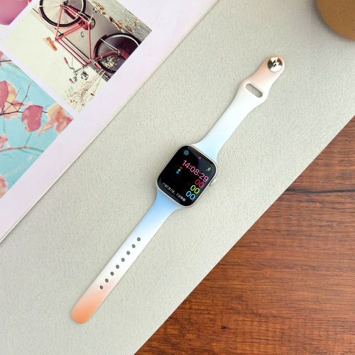 【小蛮腰硅胶】适用苹果手表S10表带applewatchs11女iwatchS9新款s8腕带S11智能s7运动se3高级Ultra3春夏10/9