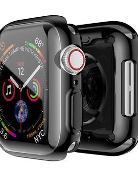 适用apple watch8/9保护壳s7全包s10电镀TPU苹果s8/s11手表iwatch7/6/4/3/5/SE软透明s6/s9保护套智能配件