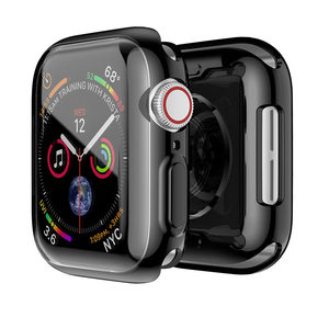 适用apple watch保护壳全包电镀TPU苹果手表iwatch5/4/3/2/6/SE软硅胶透明s6/s5保护套44/42/40/38mm智能配件