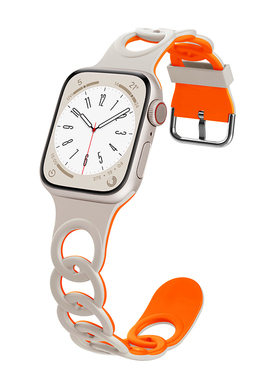 适用苹果手表表带apple watch9/8/10硅胶手表带iwatch11男女款se运动6/5/4/3代ultra3智能配件s8/s7替换腕带