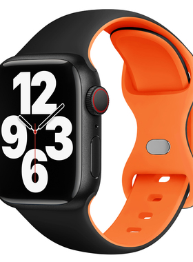 适用iwatch11表带新款液态硅胶s10苹果手表带applewatch运动S9876代腕带ultra男女高级烟紫色5透气星光SE