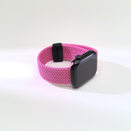 适用苹果s12/S11尼龙表带Apple iwatch S10编织ultra4/3磁吸新款弹力SE3运动S9腕带46mmS8透气S7/S6/S5S4时尚