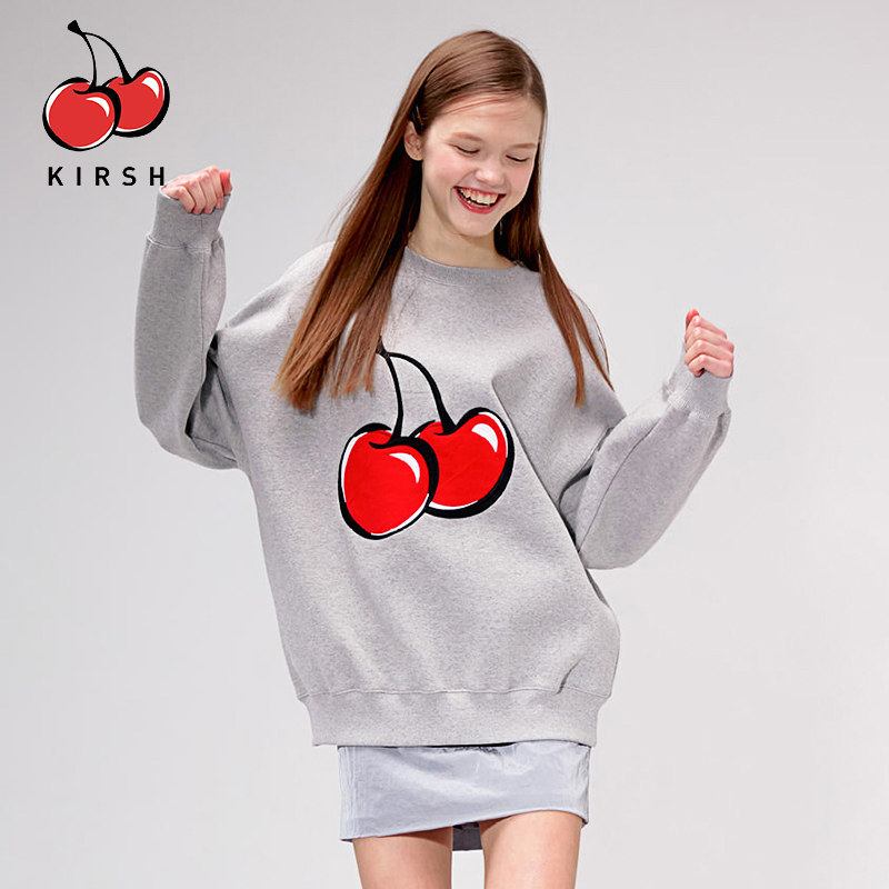 kirsh20年秋冬泫雅同款大樱桃卫衣长袖显瘦潮牌通勤时尚甜美少女